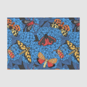 Papel De Seda Metas en la hidrangea azul