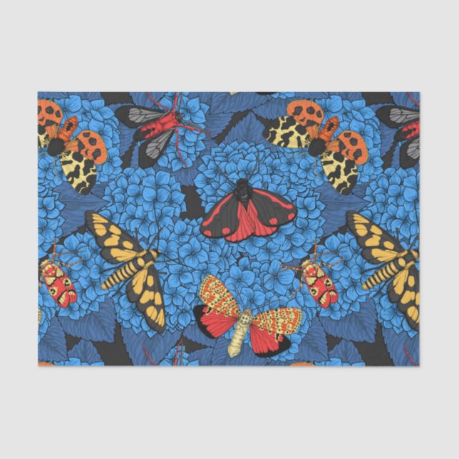 Papel De Seda Metas en la hidrangea azul (Anverso)