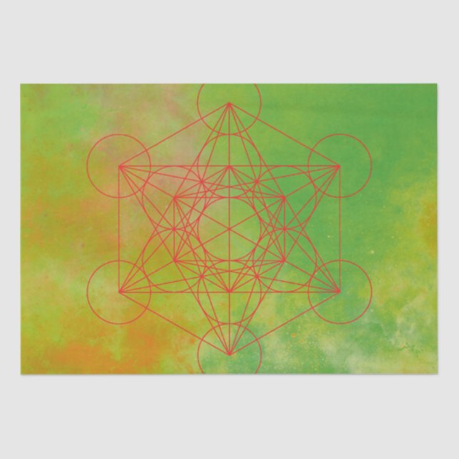 Papel De Seda Metatrón, chakra, zen, geométrico sagrado, ángel (Anverso)