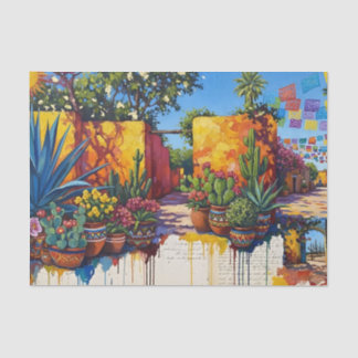 Papel De Seda México-Collage de Tejido Artesanal