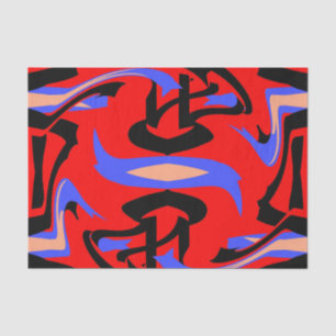 Papel De Seda Mezcla de arte indio y japonés del rojo festivo