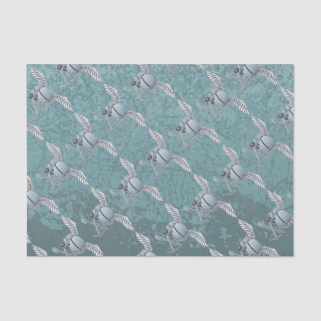 Papel De Seda Mezcla de hormigón azul-gris (Anverso)