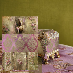 Papel De Seda Mezcla de productos lácteos con polvo de oro