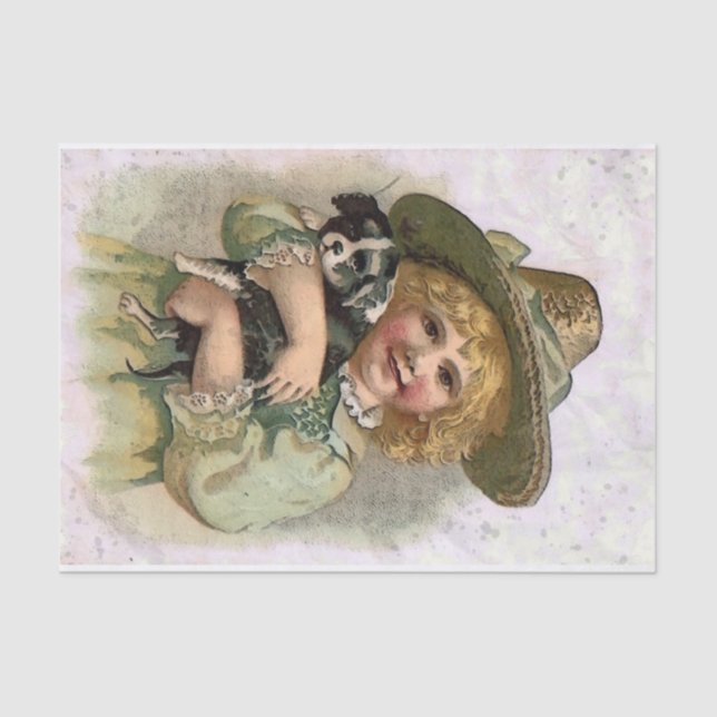 Papel De Seda mi cachorro y yo pintando 1920 (Anverso)