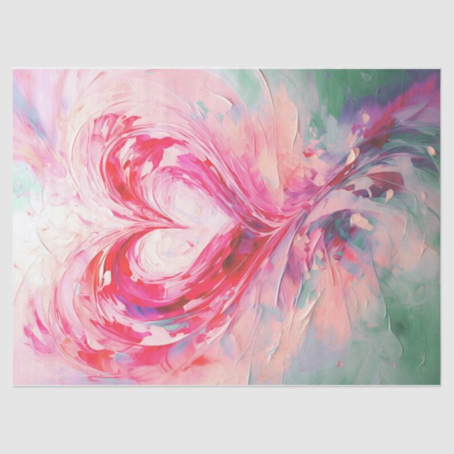 Papel De Seda Mi corazón pintado, expresiones de amor (Anverso)