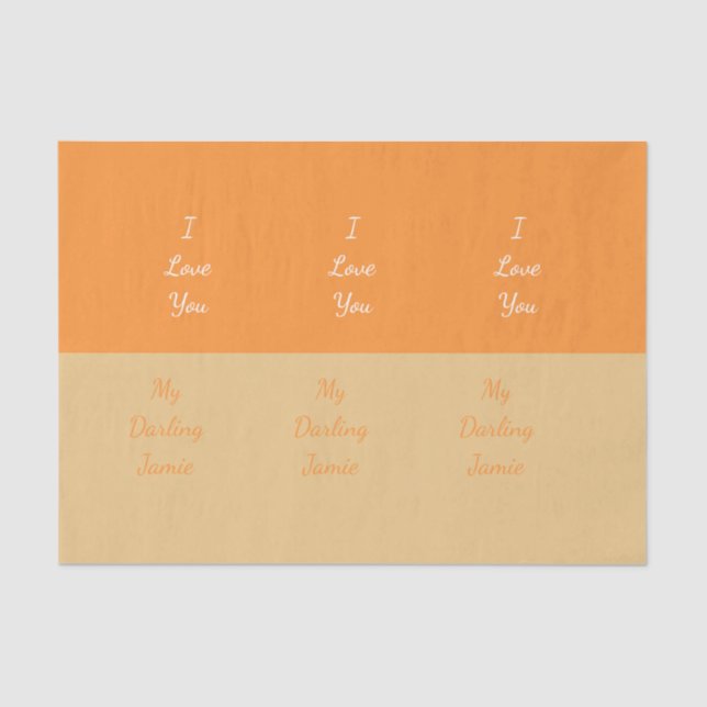 Papel De Seda Mi Darling Te Amo (Anverso)