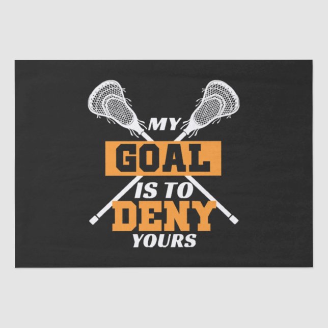 Papel De Seda Mi Meta Es Negar La Tuya Lacrosse (Anverso)
