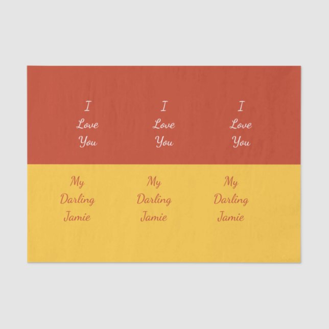 Papel De Seda Mi sueño me encanta el negrita rojo y amarillo úni (Anverso)