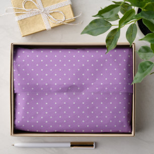 Papel De Seda Micro Lunares Blanco - Orquídea Púrpura