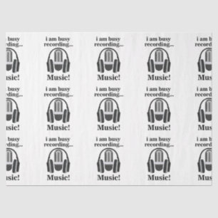 Papel De Seda Micrófono Auricular Grabación Música