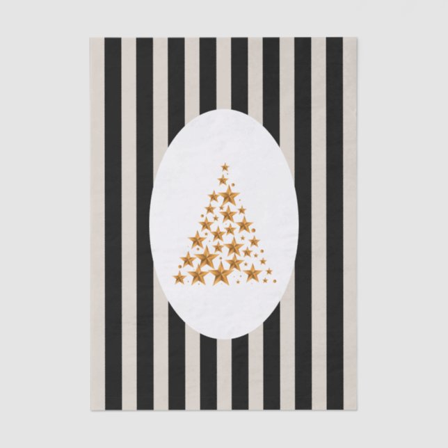 Papel De Seda Mid century christmas tree with Golden star (Anverso)