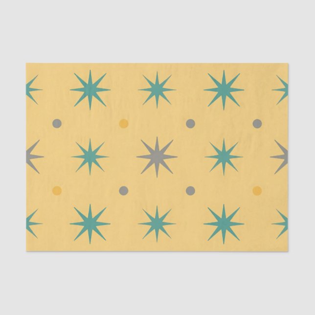 Papel De Seda Midcentury Starburst Seamless Pattern (Anverso)