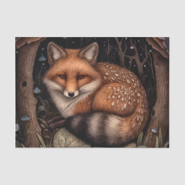 Papel de seda Midnight Fox (Anverso)