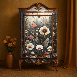 Papel De Seda Midnight Garden Wildflowers Decoup