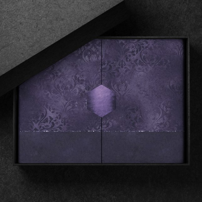 Papel De Seda Midnight Indigo Romance | Damasco satinado (Subido por el creador)