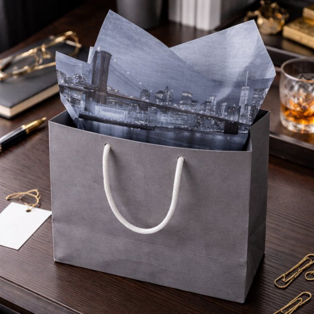 Papel De Seda Midnight Manhattan Skyline  (Subido por el creador)