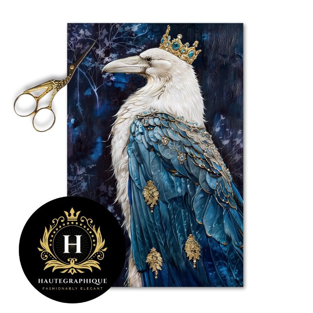 Papel De Seda Midnight Sapphire Raven Decoupage (Subido por el creador)