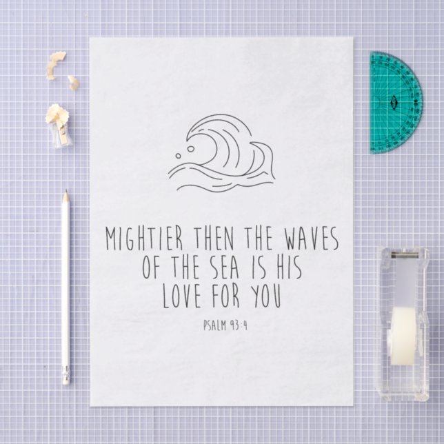 Papel De Seda Mightier than the waves of the sea (Artesanía)