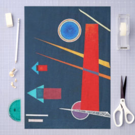 Papel De Seda Mighty Red -  Kandinsky Modern Art Decoupage 