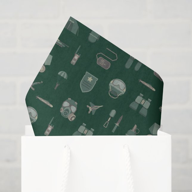 Papel de seda militar, envoltorio de regalo del ej (Bolsa de regalo)