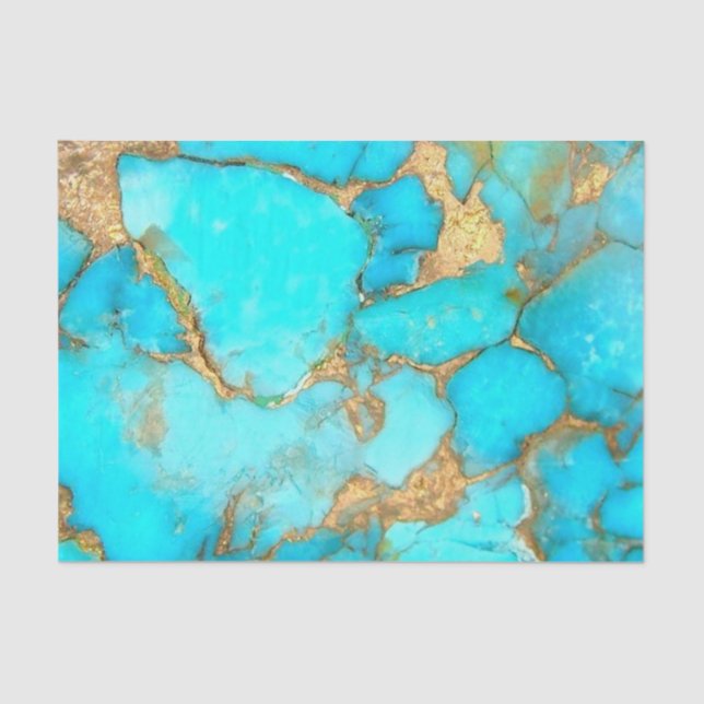 Papel De Seda mineral turquesa (Anverso)