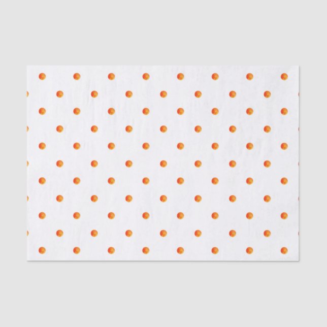 Papel De Seda Mini puntos de Polka Naranja (Anverso)