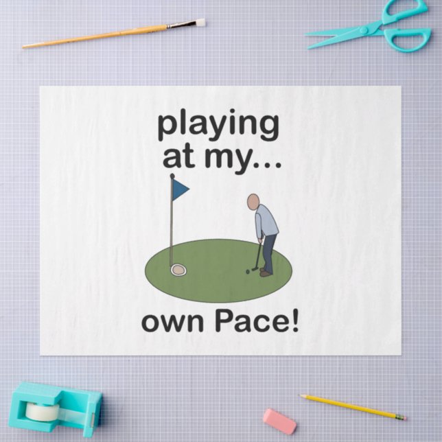 Papel De Seda Minigolf Jugando al Golf a Mi Propio Ritmo Golfist (Artesanía)