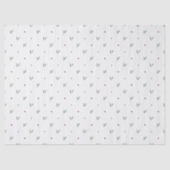 Papel De Seda Minimal Christmas Pattern, Scandinavian Pine (Anverso)