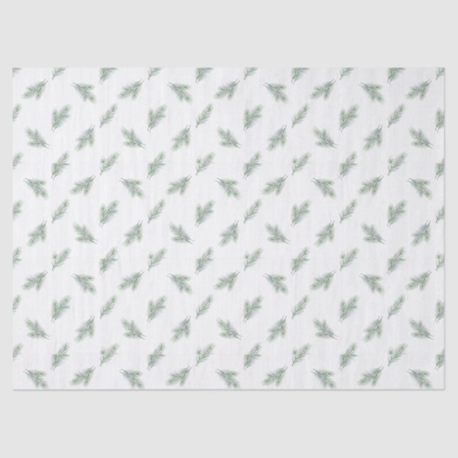 Papel De Seda Minimal Pine Corporate Christmas Pattern (Anverso)
