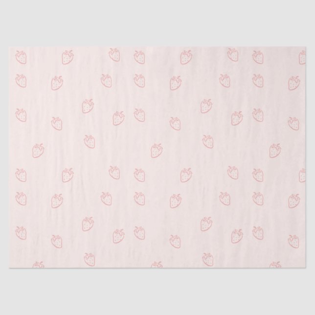 Papel De Seda Minimalismo de Fresa (Anverso)