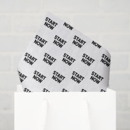 Papel De Seda Minimalist bold start now text