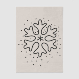 Papel De Seda Minimalist handdrawn snowflake