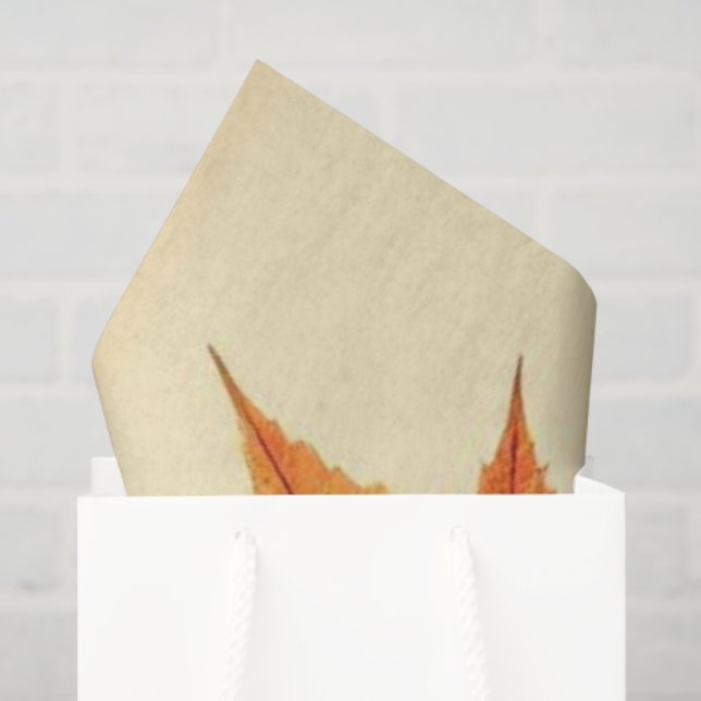 Papel De Seda Minimalist Maple Leaves Art – Botanical Print (Bolsa de regalo)