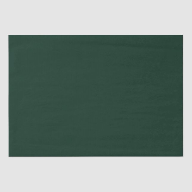 Papel De Seda Minimalista pino oscuro verde liso (Anverso)