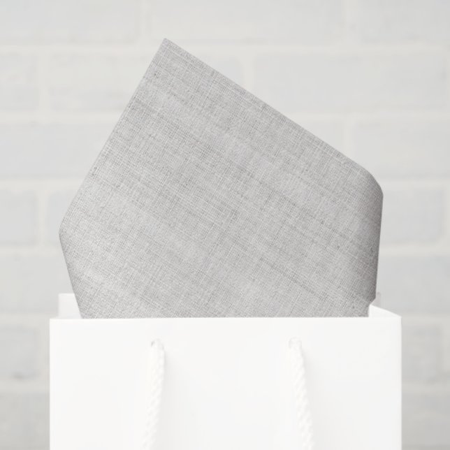 Papel De Seda Minimalistic White Burlap Texture (Bolsa de regalo)