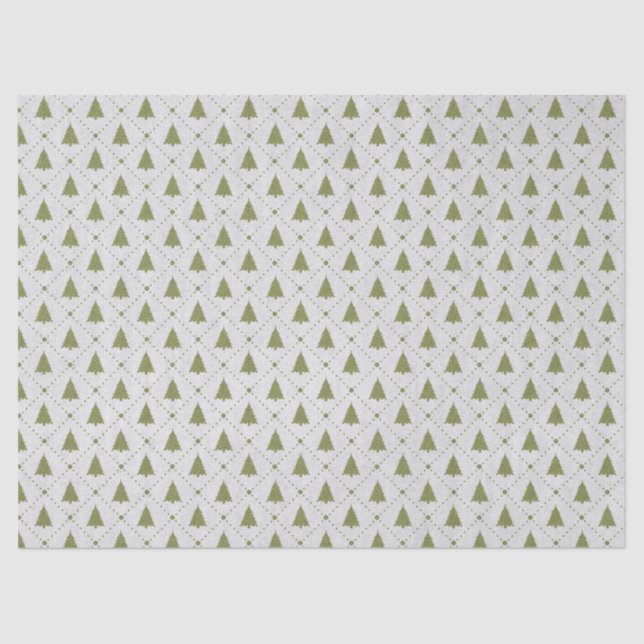 Papel De Seda Minipágina verde árbol de Navidad (Anverso)