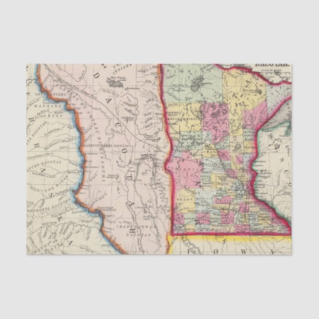 Papel De Seda Minnesota, y Dacotah (Anverso)