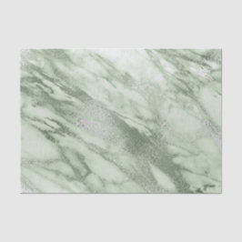 Papel De Seda Mint Green Grey Pastel Metallic Marble Stone Lux
