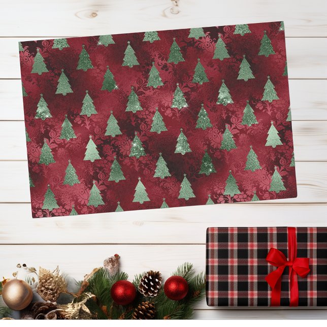 Papel De Seda Mirage de Navidad con Hoja de Aluminio Rojo Verde  (Subido por el creador)