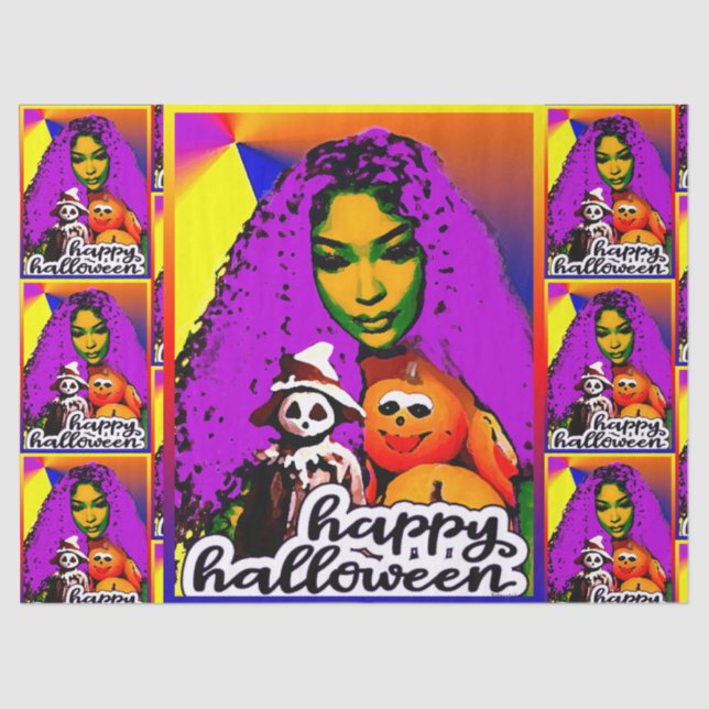 Papel De Seda Mis amigos de Halloween (Anverso)