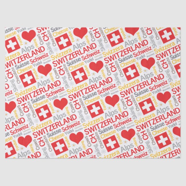 Papel De Seda Mis cosas suizas favoritas (Anverso)