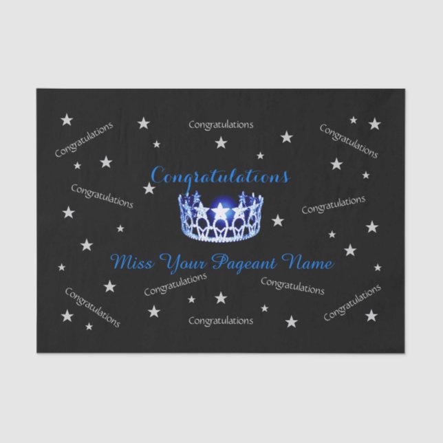 Papel De Seda Miss América EE.UU. felicitaciones Personalizado p (Anverso)