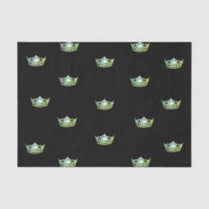 Papel De Seda Miss America Green Crown Tissue Paper