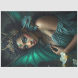 Papel De Seda Misterioso hadas góticas del dragón