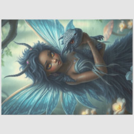 Papel De Seda Misterioso hadas góticas del dragón