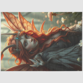 Papel De Seda Misterioso hadas góticas del dragón