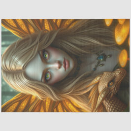 Papel De Seda Misterioso hadas góticas del dragón