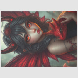 Papel De Seda Misterioso hadas góticas del dragón