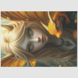 Papel De Seda Misterioso hadas góticas del dragón