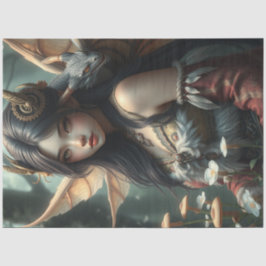 Papel De Seda Misterioso hadas góticas del dragón